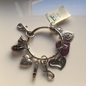 Green Rhino Key Charm Bracelet